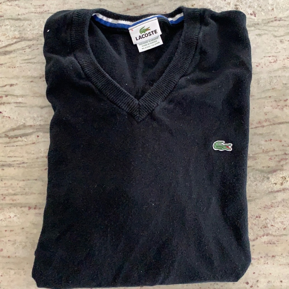 Lacoste men’s v neck sweatshirt